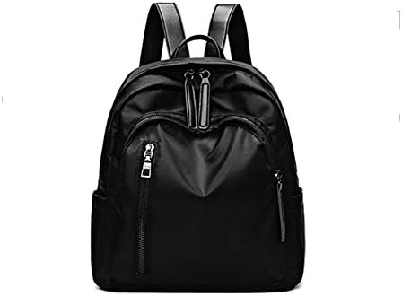 SJMMBB New female all-match backpack backpack shoulder nylon Oxford cloth leather handbags small fresh female,Black Oxford cloth big number,32*26*12CM