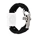Produktbild Asiproper Nylon Seil Armband Parachute Schnur für iWatch 12 3 (schwarz 42mm)