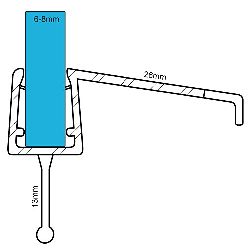 VARIOSAN Duschdichtung 10858, 100cm, für 6-8mm Glasstärke, S3, transparent - 2
