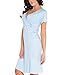 Dobranocka 1055 Maternity/Nursing Nightdress,Size M,Light Blue