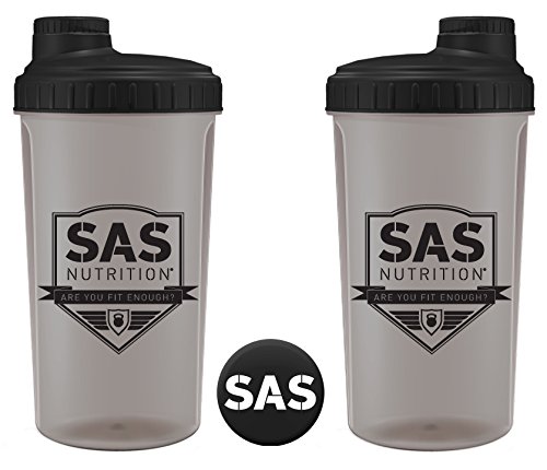 Preisvergleich Produktbild SAS Nutrition Dishwasher Proof Shaker Cup 750ml - Black / Silver