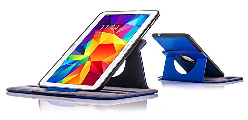 ForeFront Cases® Neue Leder Drehbar Hülle / Tasche / Case / Cover für Samsung Galaxy Tab 4 10.1 T530 – Rundum-Geräteschutz und intelligente Auto-Sleep-Wake-Funktion mit 3-JAHRES-GARANTIE VON FOREFRONT CASES – inkl. Eingabestift und Displayschutz - 6