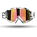 Produktbild Fodsports Motorrad Goggle Motocross Wind Staubschutz Fliegerbrille Snowboardbrille Schneebrille Skibrille Wintersport Brille Off-Road Schutzbrille (bunt B)