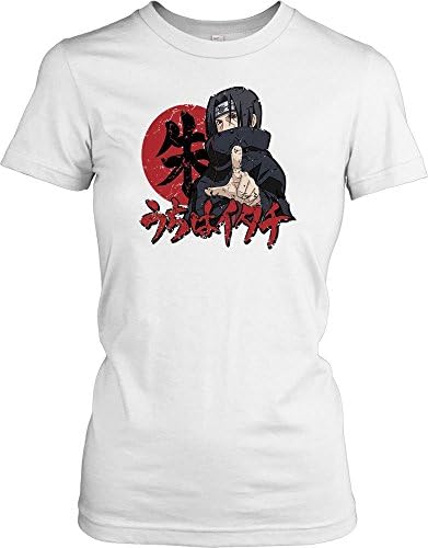 Itachi Kanji of Naruto - Cool Manga Ladies T Shirt - white - Ladies - 08