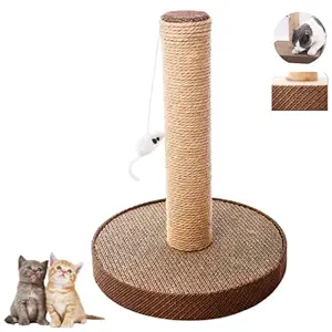 NA 2 in 1 Cat Scratching Post Cat Scratching Cardboard Pad Kitten Scratcher Sisal Interactive Plush Toys Scratch Tree Climber Indoor Cat Scratching Durable Board Reversible Scratch(Brown, Coffee)