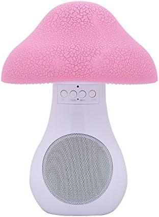 Walier Wireless Portable Bluetooth Speakers Lamp with Night Light for Kids or Outdoor Camping, LED Lamp and Wireless Speaker, Music Player Table Lamp, TF card / AUX Supported (Pink)