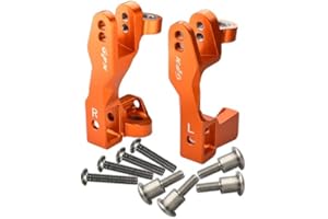 GPM for Traxxas Slash 4X4 / Slash 4X4 LCG/XO-01 Supercar/Rustler 4X4 VXL/Hoss 4X4 Aluminum Front C Hub - 1Pr Set Orange
