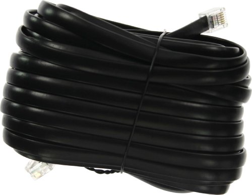 Intos Anschlusskabel-RJ12 Anschlusskabel RJ12/Stecker – RJ12/Stecker flach schwarz 10.00 m - 2