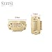 Neitsi® 50PCS Clip for Hair Extensions Wigs I SHAPE U SHAPE Metal Hair Snap Clips DIY (Yellow#, I shape--2.3cm)