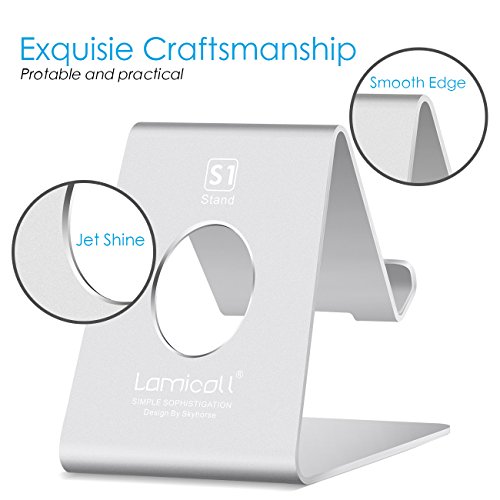 Handy Halterung, Lamicall iPhone Dock : Handyhalterung, Handy Halter, Phone StÃ¤nder, Handy StÃ¤nder fÃ¼r iPhone X, 8, 7 Plus, 6s 6 / Plus, SE, 5 5s 5c, Samsung A3 A5 J3 J5 J7 S6 S7 S8, Huawei P8 P9 P10 / Lite, Honor 6X, 8, Tisch ZubehÃ¶r, Schreibtisch, E-Reader, andere Smartphone - Silber