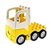 Produktbild Bausteine gebraucht 1 x Lego Duplo LKW weiß gelb Laster Auto Lastwagen Zugmaschine Unterbau 1326c01 48125c02