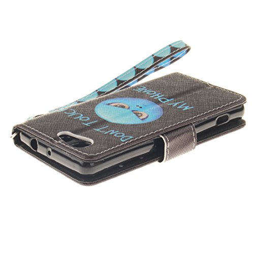 Nancen Sony Xperia Z3 Compact / Z3 mini (4,6 Zoll) Handytasche / Handyhülle. Flip Etui Wallet Case in Bookstyle – Premium PU Lederhülle Hülle Cover Mit Lanyard / Strap, Standfunktion, Kreditkarte und Brieftasche - 5