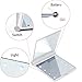 Women Ladies Make Up Cosmetic Compact Portable Folding Pocket Mirror with 8 Led Light White