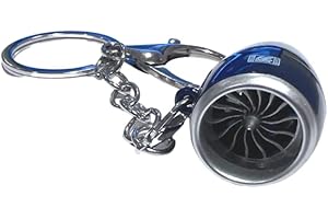 AEROCLIX Porte-clés en forme de moteur d'avion pour les amateurs d'aviation, Boeing 787 Dreamliner, idéal pour un Avgeek, bleu, taille unique