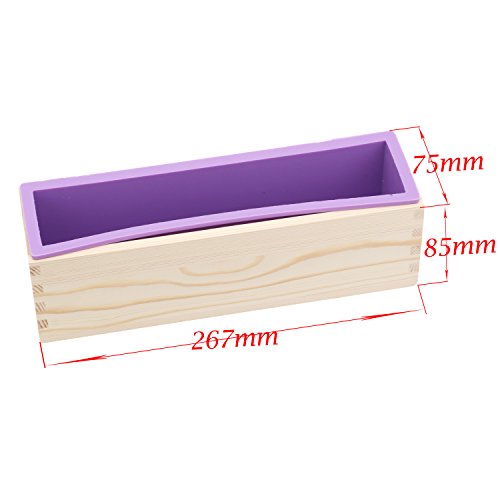 Merssavo Kuchen Rechteck Toast Laib Brot Seife DIY Schimmel Holzkiste Silikon Backform - 5