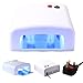 CellDeal New 36W UV Lamp Light Gel Curing Timer Nail Dryer with 4 x 9W Blubs (White)