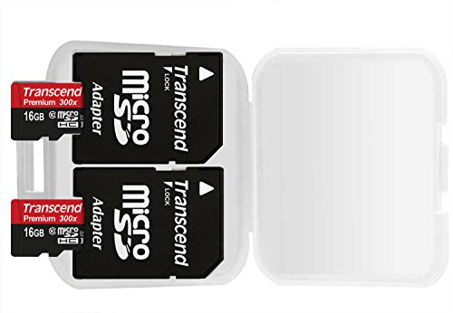 Transcend Class 10 UHS-I micro-SDHC 16GB Speicherkarte mit SD-Adapter (45MB/s Lesegeschwindigkeit, 2-er Pack) [Amazon frustfreie Verpackung] - 3