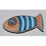 Magnet aus Pappe, bemalt, Fisch, Original, Küche, Dekoration