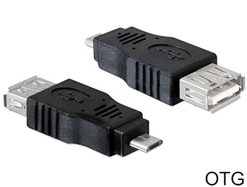 2x DeLock Adapter USB micro-B Stecker auf USB 2.0 A Buchse OTG Stecker