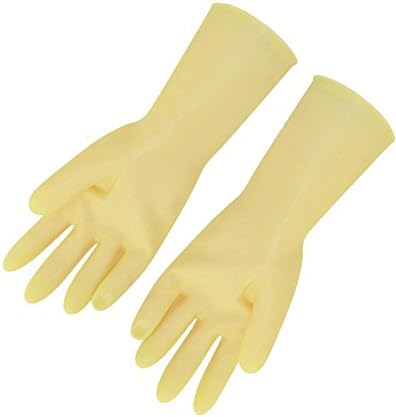 5 Double Thickened Tendon Rubber Gloves Home Cleaning Protective Gloves , 5 double , m