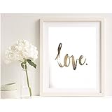 Poster Gold o. Silber Love.