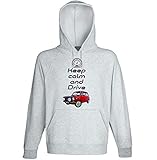  Teesandengines Men\'s Autobianchi A112 Abarth Keep Calm Grey Hoodie Size XLarge