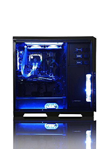 VIBOX Warrior 4.182 Gaming PC – 4,0GHz AMD FX 6-Core CPU, RX 460 GPU, leistungsfähig, Wassergekühlter Desktop Gamer Computer mit Spielgutschein, Blau Innenbeleuchtung, lebenslange Garantie* (4,0GHz übertakteter Superschneller AMD FX 6300 Sechs 6-Core Prozessor CPU, MSI AMD Radeon RX 460 2GB Grafikkarte, 8GB Team Elite 1600MHz RAM, 1TB HDD Festplatte, Raijintek Triton Wasserkühler, 85+ Netzteil, Phanteks Gehäuse, AM3+ Mainboard, Ohne Windows Betriebssystem) - 4