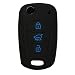 KMH HY00024BKBL 3-Button Flip Key Cover for Hyundai i20 (Black and Blue) RS.249.00