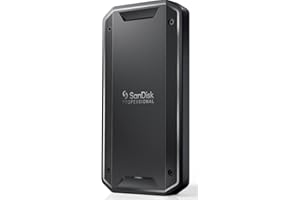 SanDisk Professional Zewnętrzny dysk SSD 1 TB PRO-G40, przenośny dysk SSD, do 3000 MB/s, dysk półprzewodnikowy, Thunderbolt 3 (40 Gb/s), USB-C (10 Gb/s), bardzo wytrzymały IP68 odporność na kurz/wodę.