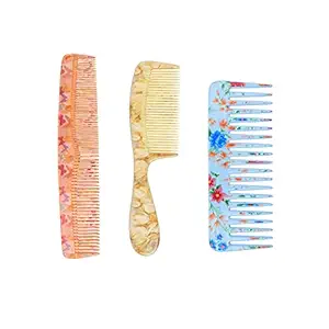 LILY Dressing and Shampoo Hair Combs Combo for Women (Multicolour) - Pack of 3