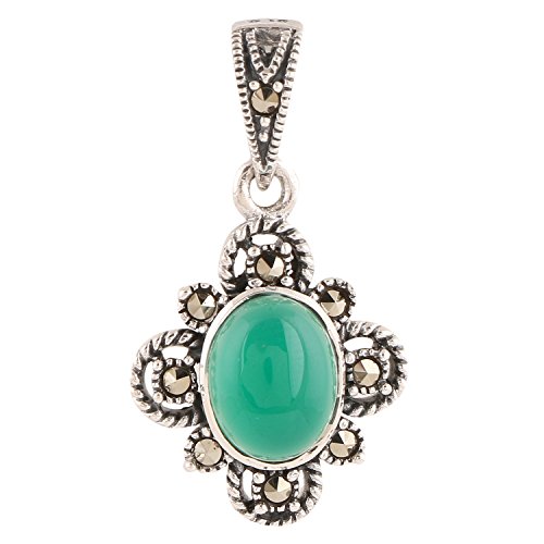 Ananth Jewels SommaSomma Made with Swarovski Marcasite BIS Hallmarked 925 Silver Pendant for Women