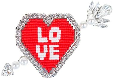 Shourouk Women's Clear Crystals Round Pearls Emojibling Heart Brooch