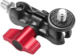 NEOHOOK Double Ball Head, with Shoe Mount and 1/4-inch Screw, for DSLR Camera/On-Camera Monitor/Video Lights, Multi-Functional Portable Durable Aluminum Alloy