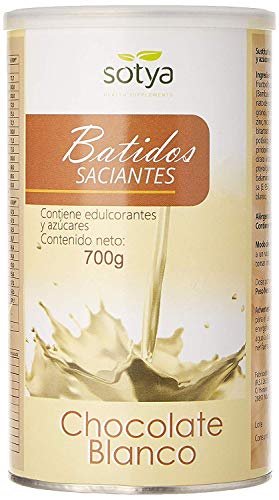 Batido en polvo, sabor a Chocolate Blanco. Rico en proteínas, excelente como sustituto alimenticio, saciante, controla el peso y ayuda a quemar grasa, con café verde sin cafeína, adelgazante