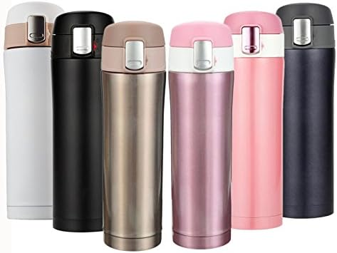 EVIICC Insulated Stainless Steel Vacuum Flask Water Drinks Bottle 500ml BPA Free for Outdoor Sports Hiking Camping Running Biking Yoga Fitness (Blue)
