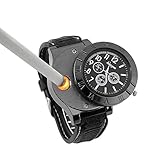 radio reloj usb USB Cargado ENJOY-UNIQUE Nuevo Militar USB mechero Reloj de Hombre Casual Relojes de Pulsera con Resistente al Viento sin Llama mechero Encendedor de cigarros, Color Gris metálico