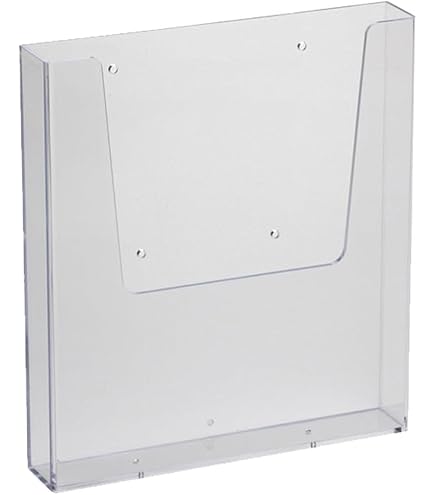 Expositor Para Folletos DIN A5 (2 Unidades) - Transparente Y Estable, Ideal Para Mostrarlos En Tiendas O Oficinas