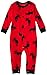 Hatley Baby Boys Infant Union Suit Moose Sleepsuit, Red, 3-6 Months