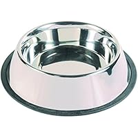 Edelstahlnapf mit Gummiring 2,8 l