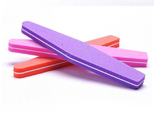 3pcs Sponge Nail Art Tips Buffer Sanding Block Buffing Files Mix Colors
