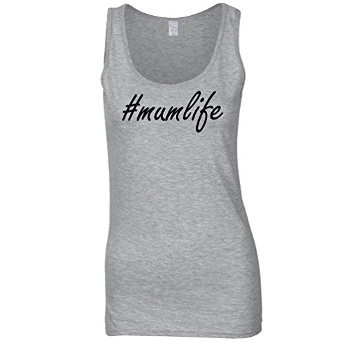 Tim And Ted #Mumlife Parenting Hashtag Social Media Slogan Mum Mother Son Daughter Parent Love Family Novelty Womens Ladies Vest Cool Funny Gift Present
