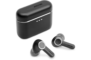 Cambridge Audio Melomania A100 Earbuds – In-Ear True Wireless Kopfhörer mit adaptiver aktiver Geräuschunterdrückung, aptX Lossless Bluetooth, bis zu 39 Stunden Akkulaufzeit mit Ladeetui – Schwarz