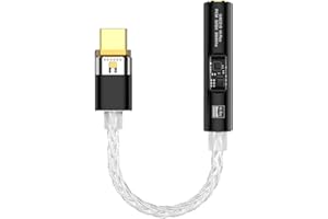 eppfun USB DAC Headphones Amplifier, 32bit/384kHz USB-C to 3.5mm for iphone 16/15 iPad Smartphones PC/Laptops/Player