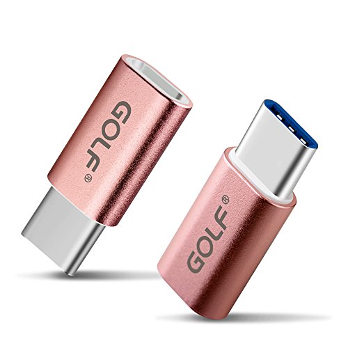 Joyshare USB-C auf Micro USB Adapter [2 in 1 Pack] verwandelt USB Type-C Input in Micro-USB - Rose Gold