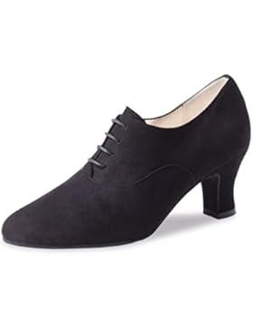 Werner Kern - Damen Tanzschuhe / Trainerschuhe Olivia 6 - Velourleder Schwarz - 6 cm