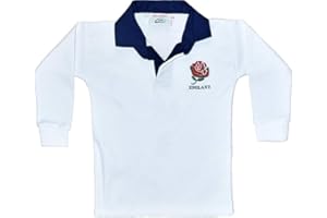 GENERIC England Rugby Shirt English Retro Rugby Shirts Babies Kids 1-2 Years 2-3, 3-4, 4-5, 5-6, 7-8, 9-10, 11-12 and 13-14 with Full Sleeve Best Gift for Unisex