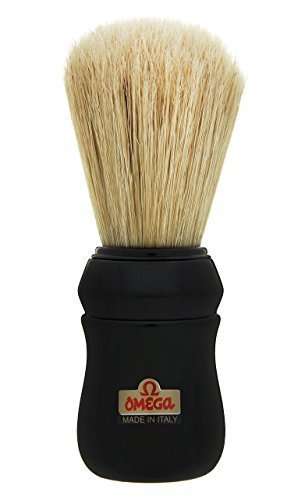 Black Omega 49 Professional Pure Bristle Shaving Brush