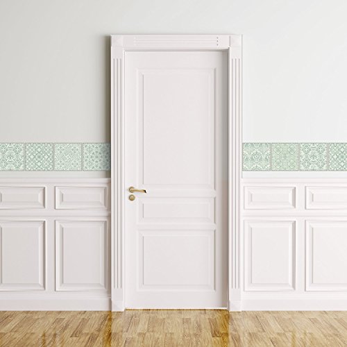 Dekorative Stickerfliesen mit tollen Motiven und Ornamenten für Wände und Fliesen | 12 teiliges Set | seidenmatt | 20x20cm - 2