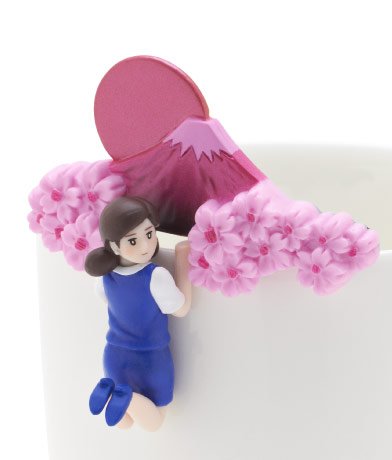 Preisvergleich Produktbild Fuchi-ko Edge of the cup Japan Figure~Mount Fuji Sakura