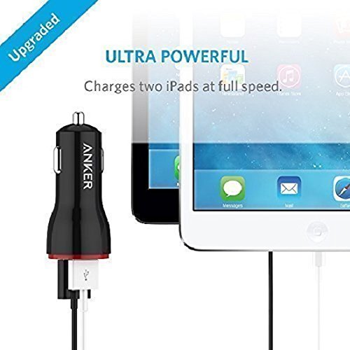 Anker Caricatore da auto 24W 2 Porte USB PowerDrive 2 con Cavo Micro a USB (90 cm) Incluso per Smartphone Android e tanto altro